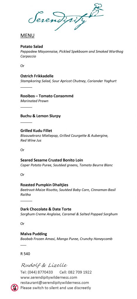 Serendipity Wilderness Restaurant | Luxury Guest House