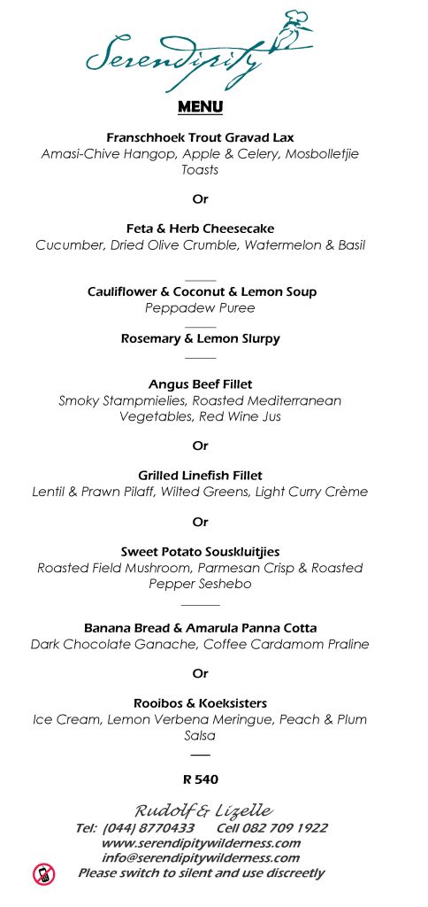 Serendipity Wilderness Restaurant | Luxury Guest House