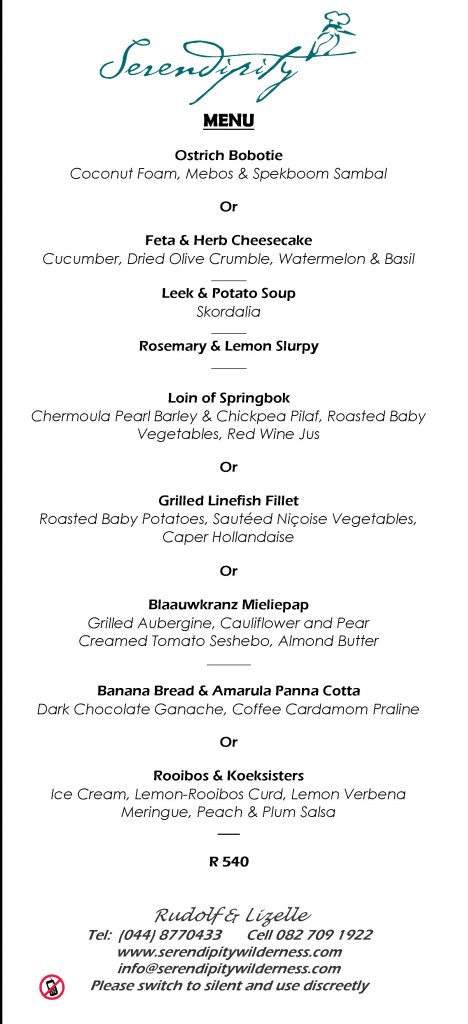 Serendipity Wilderness Restaurant | Luxury Guest House