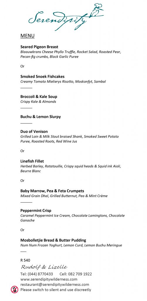 Serendipity Wilderness Restaurant | Luxury Guest House