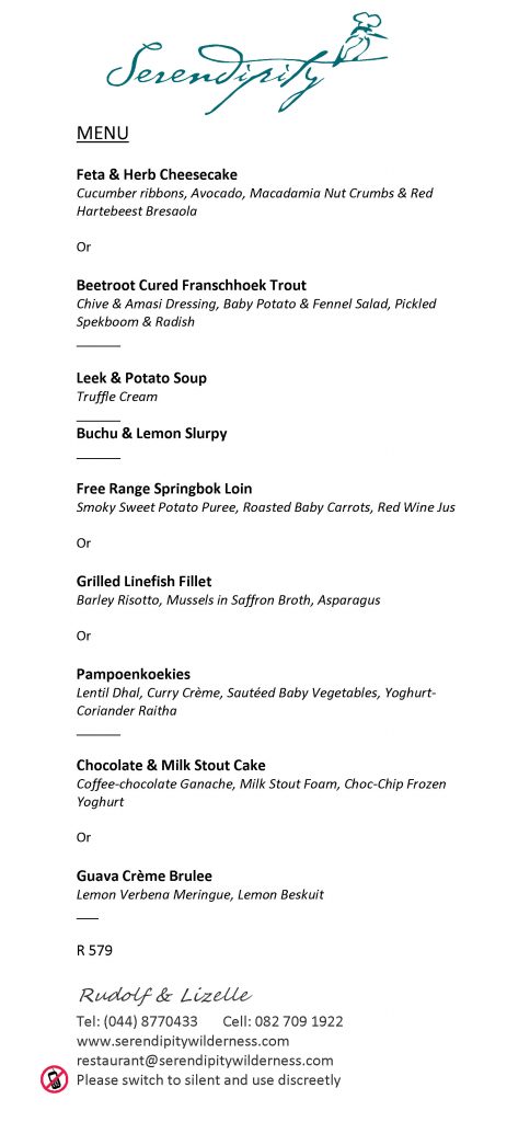 Serendipity Wilderness Restaurant | Luxury Guest House