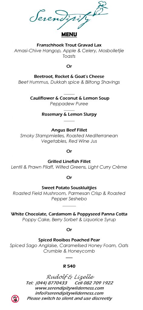 Serendipity Wilderness Restaurant | Luxury Guest House