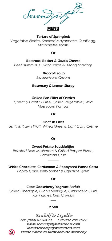 Serendipity Wilderness Restaurant | Luxury Guest House