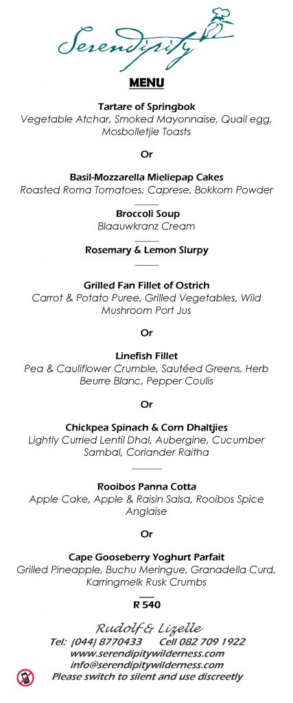 Serendipity Wilderness Restaurant | Luxury Guest House