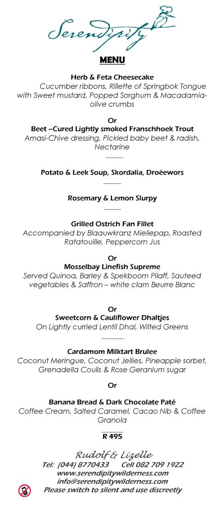 Serendipity Wilderness Restaurant | Luxury Guest House