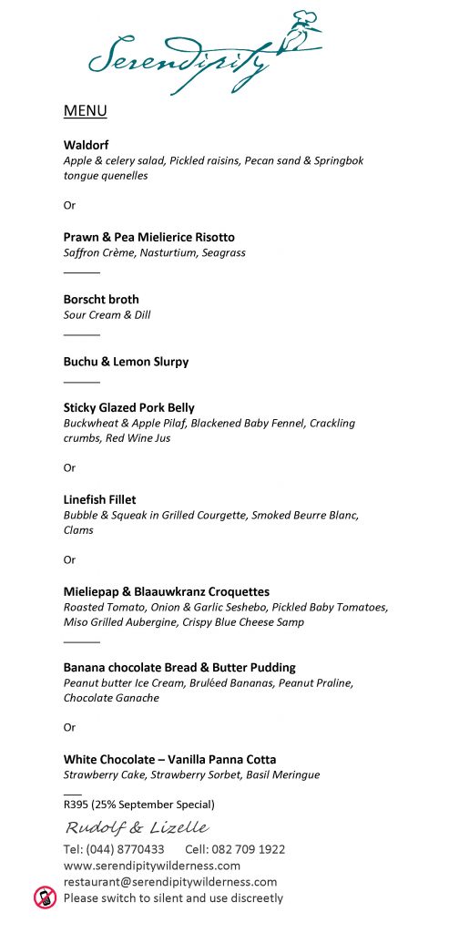 Serendipity Wilderness Restaurant | Luxury Guest House