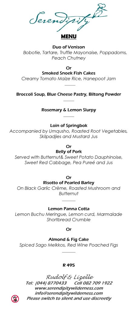 Serendipity Wilderness Restaurant | Luxury Guest House