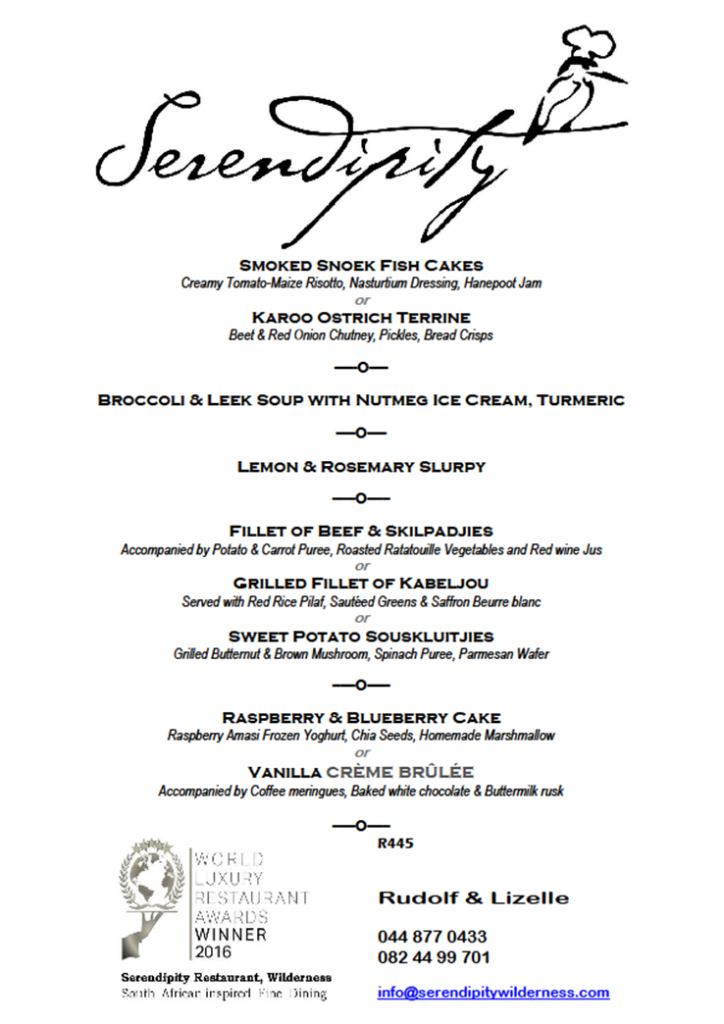 Serendipity Wilderness Restaurant | Luxury Guest House