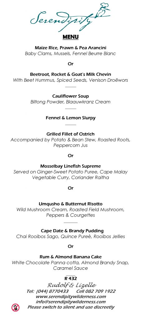 Serendipity Wilderness Restaurant | Luxury Guest House