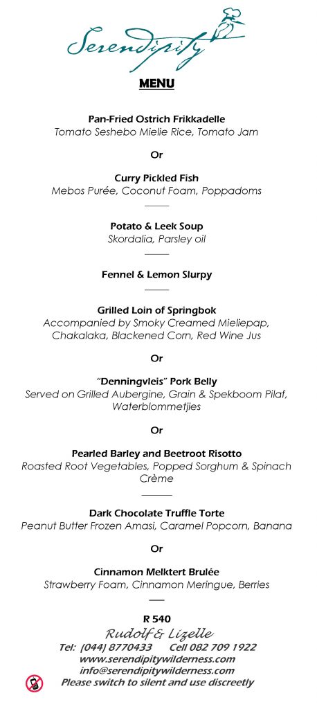 Serendipity Wilderness Restaurant | Luxury Guest House