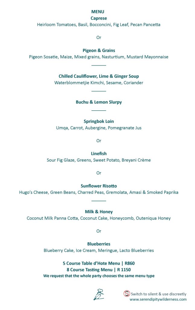 Serendipity Wilderness Restaurant | Luxury Guest House