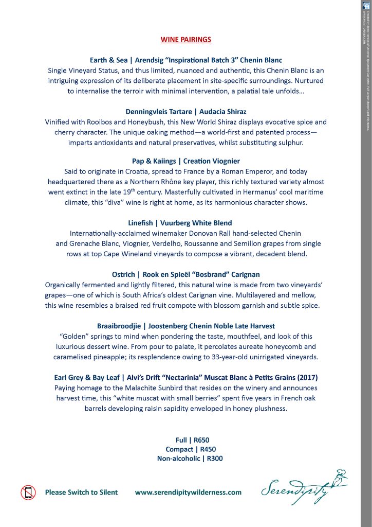 Serendipity Wilderness Restaurant | Luxury Guest House